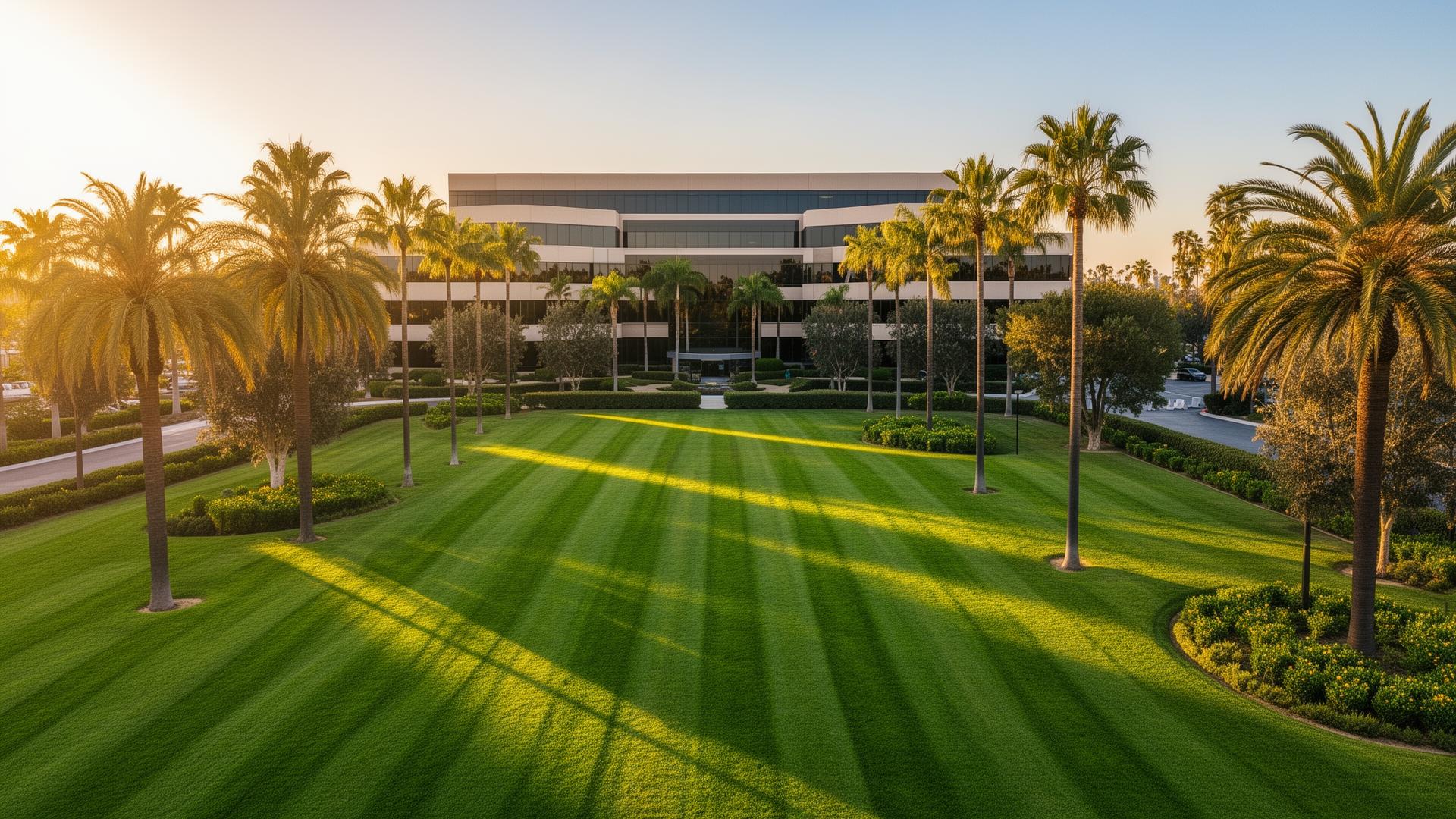 Pristine commercial landscape